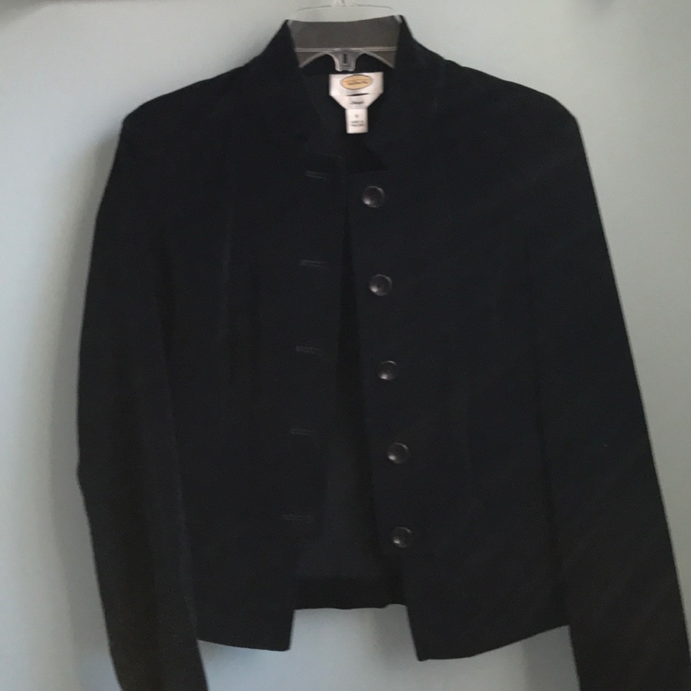 Talbots navy velveteen jacket